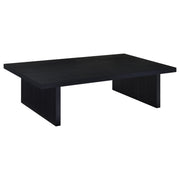 Juego de mesa de centro y auxiliar rectangular Max en color negro