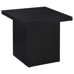 Juego de mesa de centro y auxiliar rectangular Max en color negro