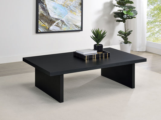 Mesa de centro rectangular laminada Max, color negro