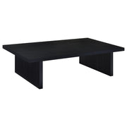 Mesa de centro rectangular laminada Max, color negro