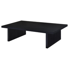 Mesa de centro rectangular laminada Max, color negro