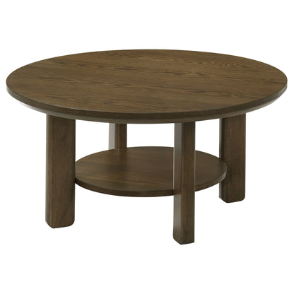 Ottowa 36-inch Round Wood Cocktail Coffee Table Brown