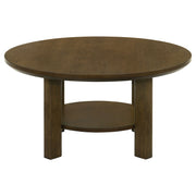 Ottowa 36-inch Round Wood Cocktail Coffee Table Brown