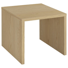 Canoga Engineered Wood Accent Side End Table Light Oak