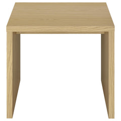 Canoga Engineered Wood Accent Side End Table Light Oak