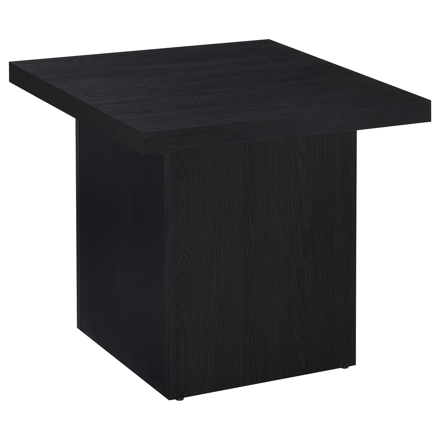 Devar Square Cocktail Coffee End Table Set Black