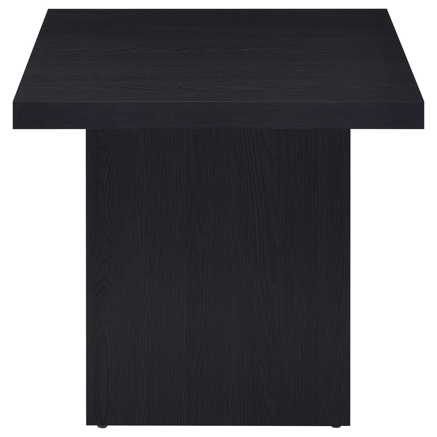 Devar Square Cocktail Coffee End Table Set Black