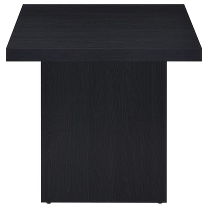 Devar Square Cocktail Coffee End Table Set Black