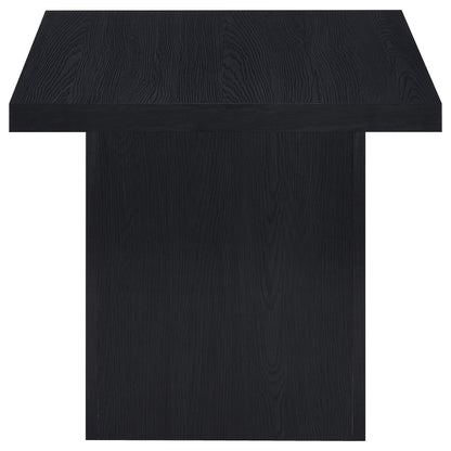 Devar Square Cocktail Coffee End Table Set Black