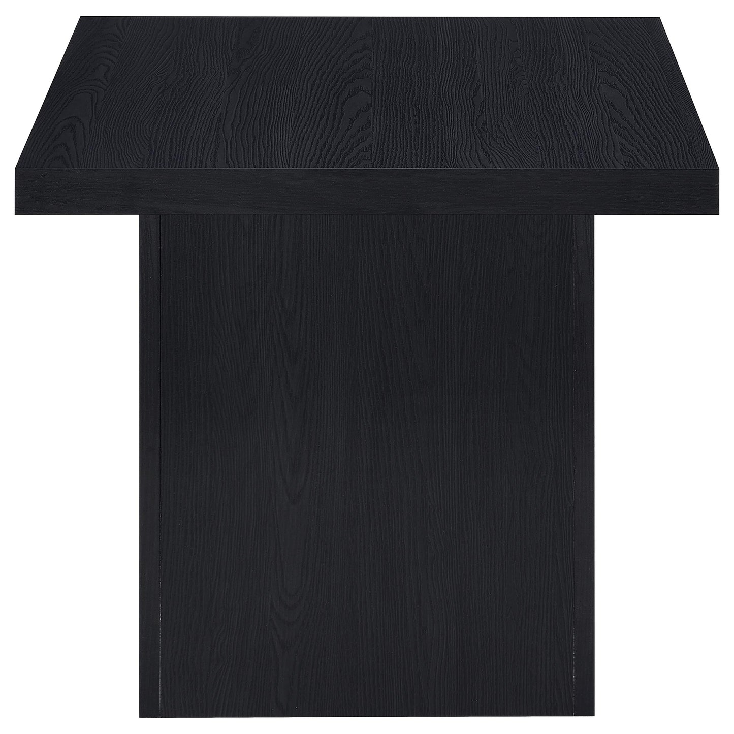 Devar Square Cocktail Coffee End Table Set Black