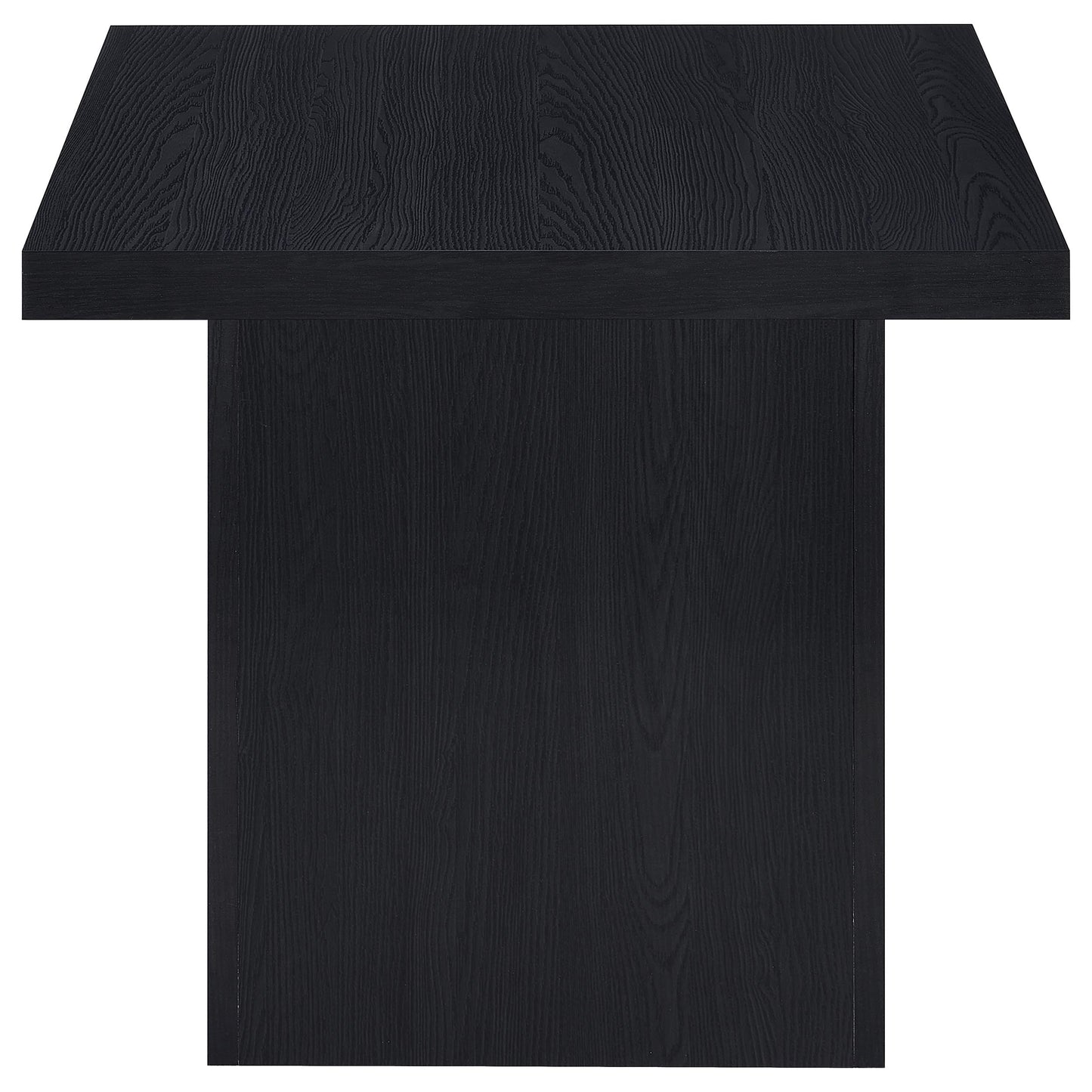 Devar Square Cocktail Coffee End Table Set Black