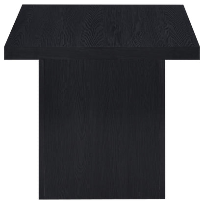 Devar Square Cocktail Coffee End Table Set Black