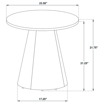 Franklin Round Wood Pedestal Side End Table Dark Brown