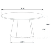Franklin 36-inch Round Pedestal Coffee Table Dark Brown