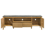 Bradley 63-inch 2-Door SmartTop™ TV Stand Grey and Natural