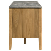 Bradley 63-inch 2-Door SmartTop™ TV Stand Grey and Natural