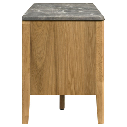 Bradley 63-inch 2-Door SmartTop™ TV Stand Grey and Natural