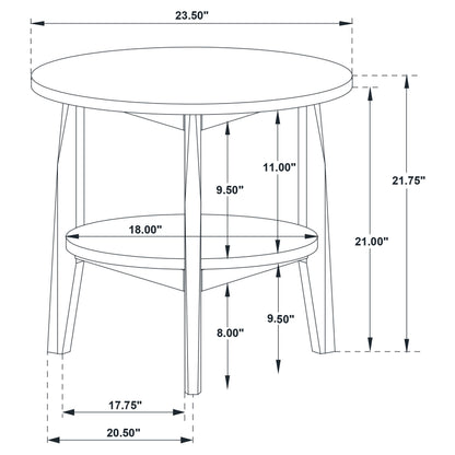 Bradley Round SmartTop™ End Side Table Grey and Natural