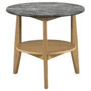Bradley 2-Piece Round SmartTop™ Coffee Table Set Grey and Natural