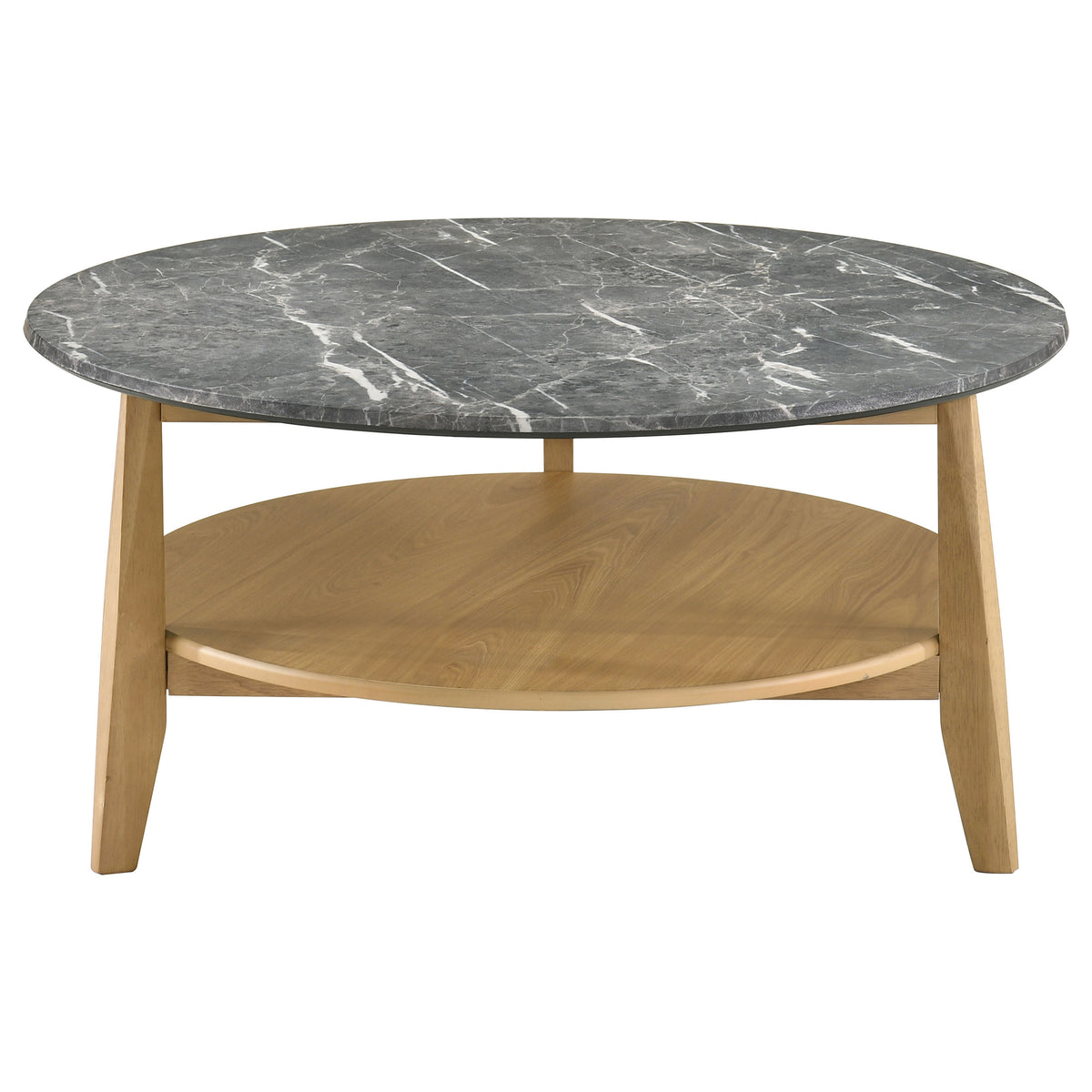 Bradley 2-Piece Round SmartTop™ Coffee Table Set Grey and Natural