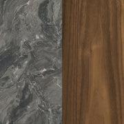 Bradley Round SmartTop™ End Side Table Smokey Grey and Dark Brown