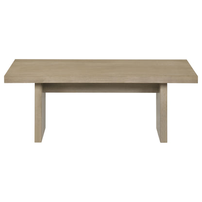 Decker 47-Inch Rectangular Cocktail Coffee Table Natural Oak
