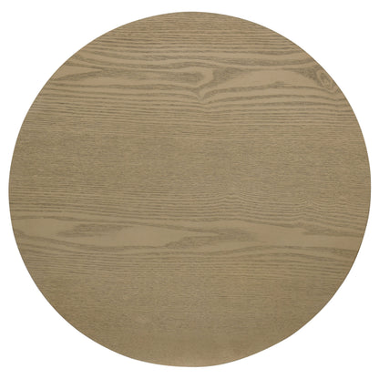 Hamlyn 3-piece Round Fluted Coffee and End Table Set Natural Oak