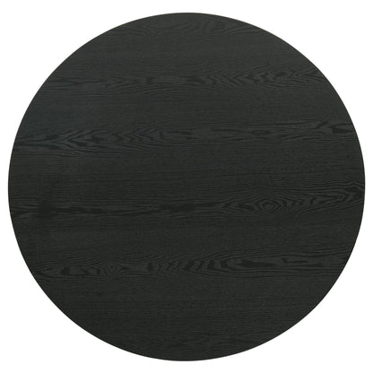 Hamlyn Round Fluted Occasional Cocktail Coffee Table Black