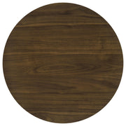 Hamlyn Round Fluted Occasional Side End Table Walnut