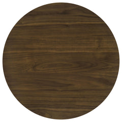 Hamlyn Round Fluted Occasional Side End Table Walnut