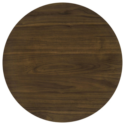Hamlyn Round Fluted Occasional Side End Table Walnut