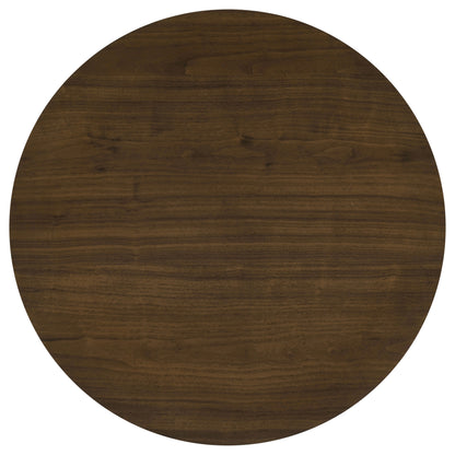 Hamlyn Round Fluted Occasional Cocktail Coffee Table Walnut