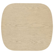 Kailani Coastal Square End Side Table with Shelf Beige Oak