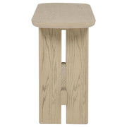 Kailani Coastal Sofa Console Table with Shelf Beige Oak
