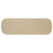 Kailani Coastal Sofa Console Table with Shelf Beige Oak