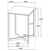 Tobin Square Marble Top End Table White and Black