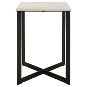 Tobin 2-piece Marble Top Coffee and End Table Set White