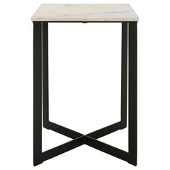 Tobin 2-piece Marble Top Coffee and End Table Set White