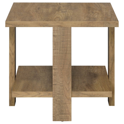 Dawn Square Engineered Wood End Table Mango Brown