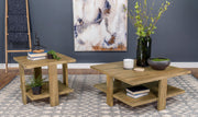 Mesa auxiliar de madera de ingeniería Dawn Square color marrón mango