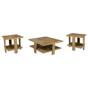 Dawn  Round Coffee and End Table Set Mango Brown