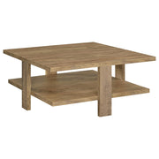 Dawn  Round Coffee and End Table Set Mango Brown