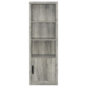 Torre multimedia Burke de 3 estantes de madera de ingeniería, color gris Driftwood