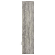 Torre multimedia Burke de 3 estantes de madera de ingeniería, color gris Driftwood