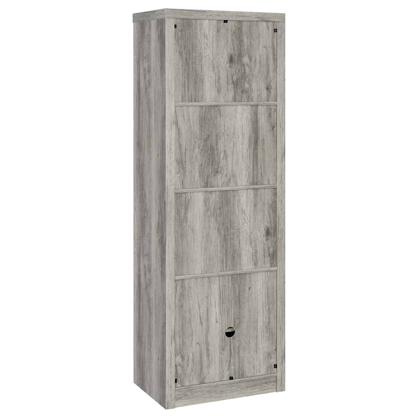 Burke 3-shelf Engineered Wood Media Tower Grey Driftwood
