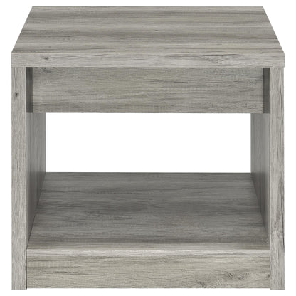 Felix 1-drawer Engineered Wood Side End Table Grey Driftwood