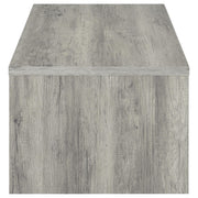 Mesa de centro Felix de madera de ingeniería con dos cajones, color gris Driftwood