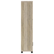 Torre multimedia Sachin de 3 estantes de madera de ingeniería, pino oscuro