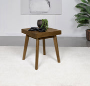 Mesa auxiliar de madera cuadrada Westerly en color nogal marrón