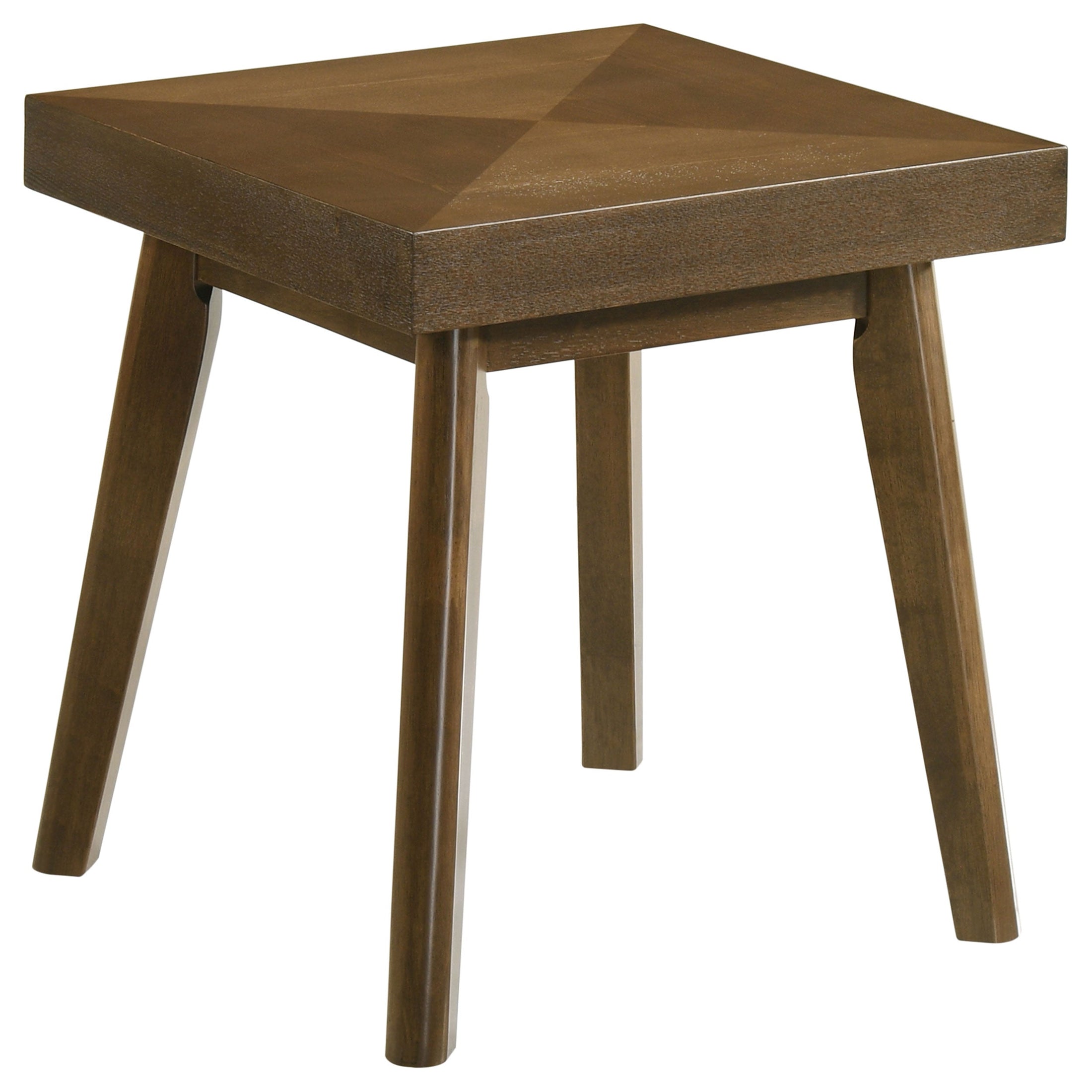 Mesa auxiliar de madera cuadrada Westerly en color nogal marrón